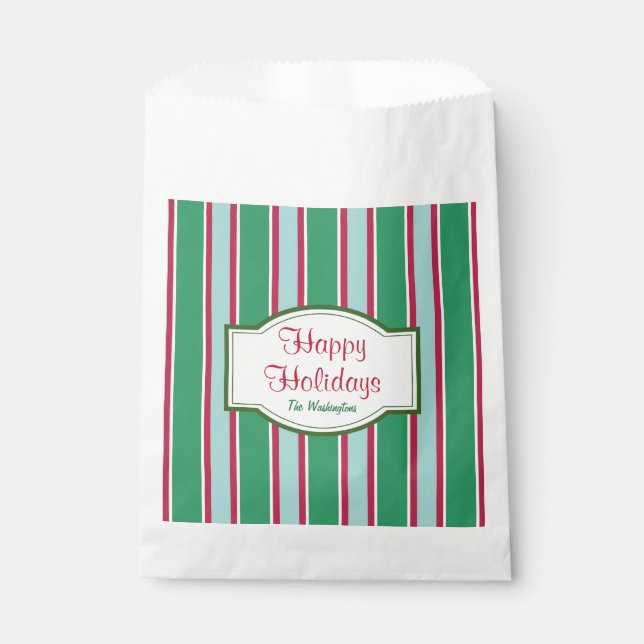 Christmas Favour Cookies Candy Bags (Front)