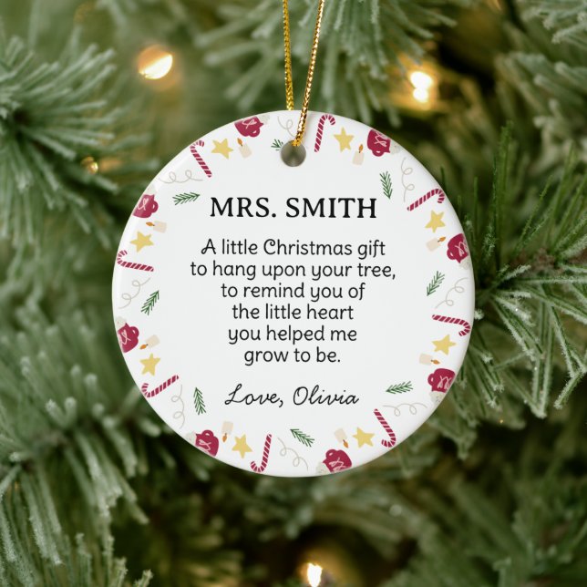 Christmas Favourite Teacher Appreciation Ceramic Tree Decoration (Tree)