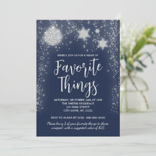 Christmas Favourite Things Gift Exchange Party Invitation