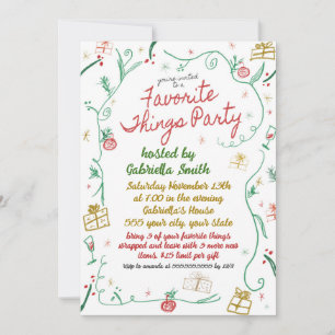 Christmas Favourite Things Invitation