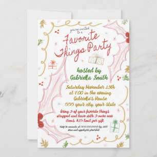 Christmas Favourite Things Invitation