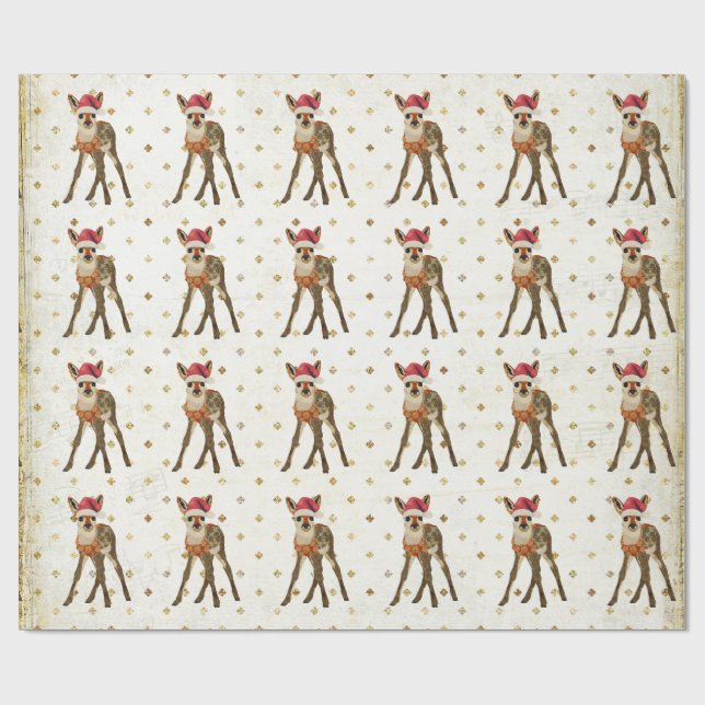 CHRISTMAS FAWN Wrapping Paper (Flat)