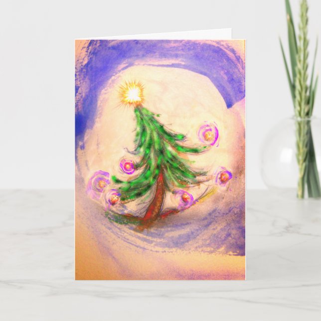 Christmas Felicity bright Christmas tree card (Front)
