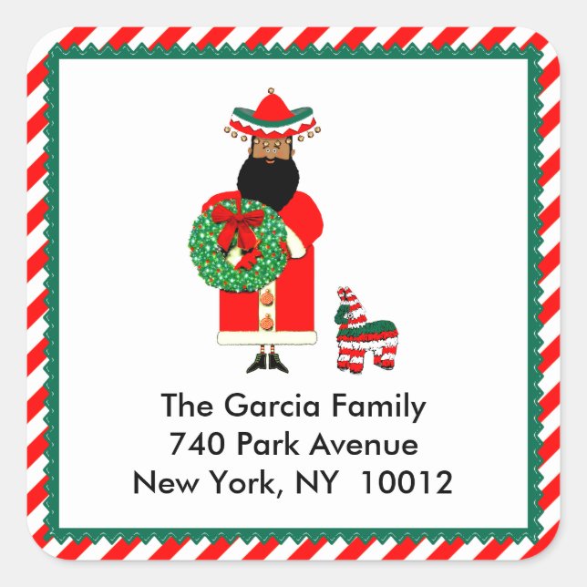 Christmas Feliz Navidad Square Sticker (Front)
