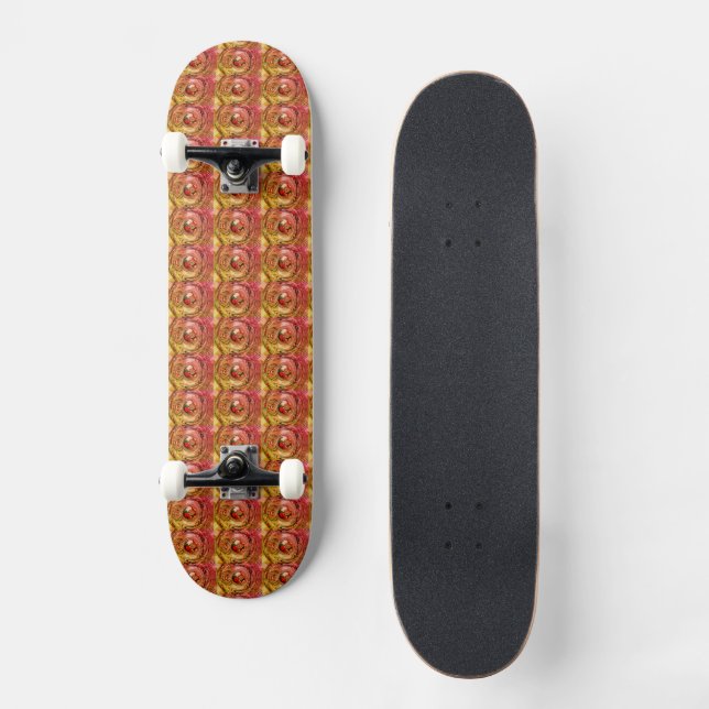 Christmas Festival Lovely Embossed pattern design Skateboard (Front)