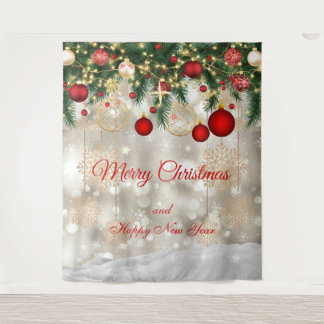 Christmas Festive Backdrop  Tapestry