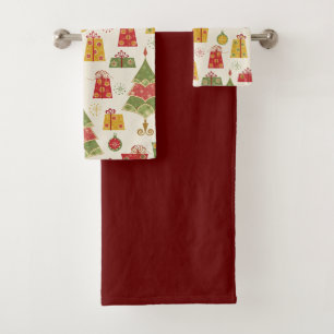 Christmas Festive Bath Towel Set