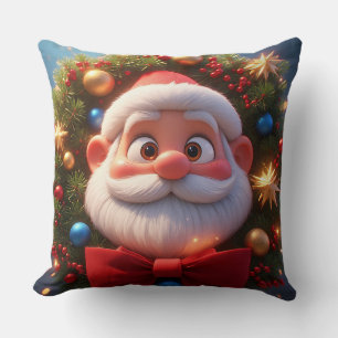 Christmas Festive Cartoon Santa Claus Cushion