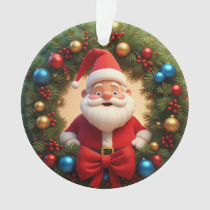 Christmas Festive Cartoon Santa Claus Ornament