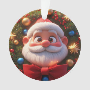 Christmas Festive Cartoon Santa Claus Ornament