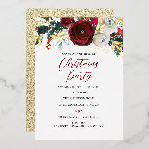 Christmas Festive Foliage Red Gold Party