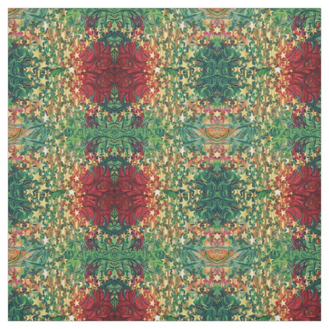 Christmas Festive | Gold Stars | Abstract Fabric (Swatch)