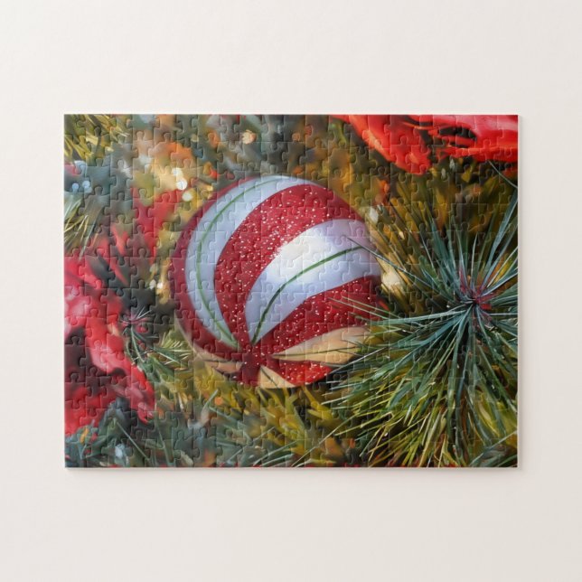 Christmas Festive Holiday Ornament Art Puzzle (Horizontal)