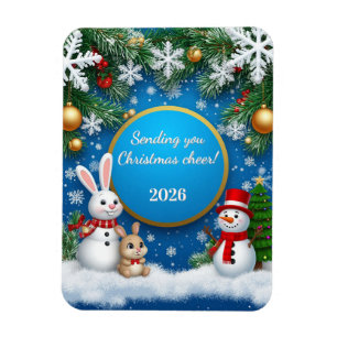 Christmas Festive Holiday Scene Magnet