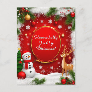 Christmas Festive Holiday Scene Postcard