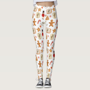 Christmas Festive Nutcracker Cookie Candycane  Leggings