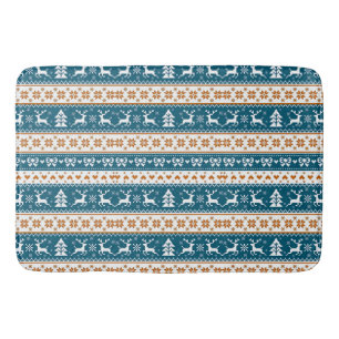 Christmas festive pattern bath mat