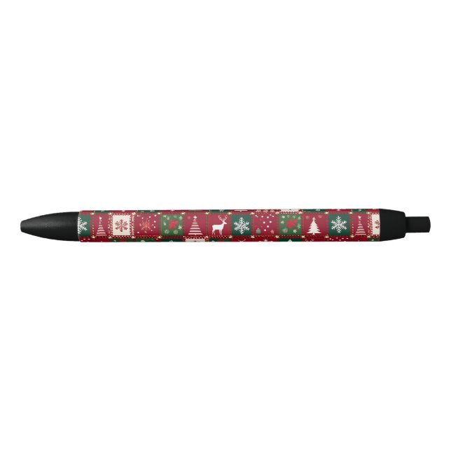 Christmas festive pattern black ink pen (Front)