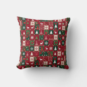 Christmas festive pattern cushion
