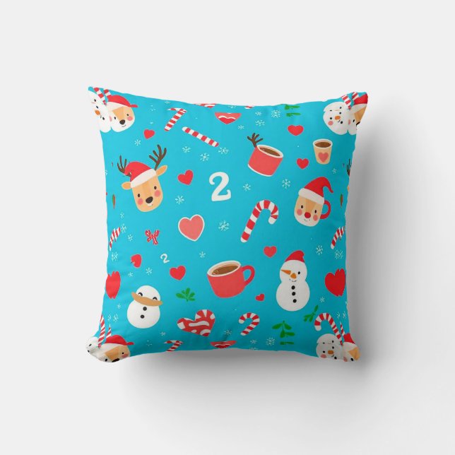 Christmas festive pattern cushion (Front)