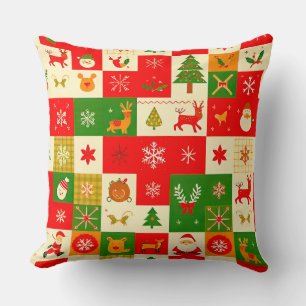 Christmas festive pattern cushion