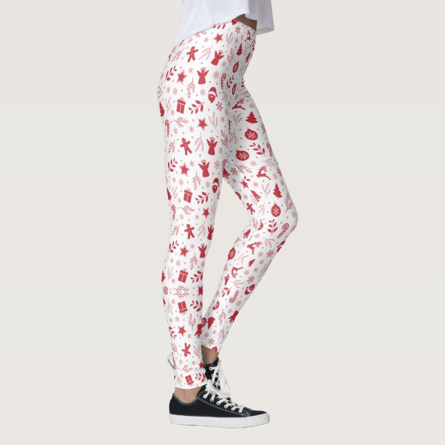 Christmas Festive Pattern Leggings (Right)