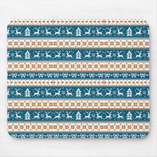 Christmas festive pattern mouse mat (Front)