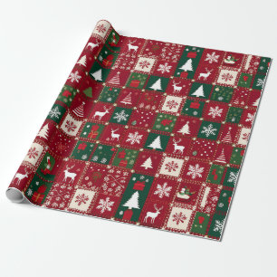 Christmas festive pattern wrapping paper