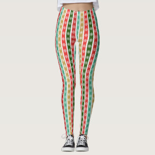 Christmas Festive patterns and colours Leggings