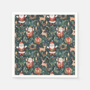 Christmas Festive Santa Claus Napkin