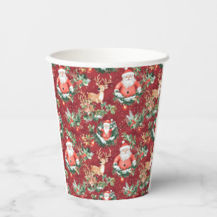 Christmas Festive Santa Claus Paper Cups