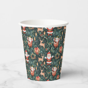 Christmas Festive Santa Claus Paper Cups