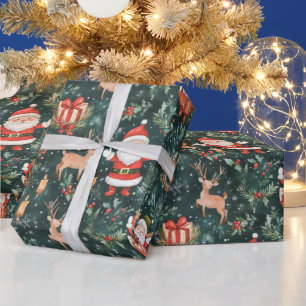 Christmas Festive Santa Claus Wrapping Paper