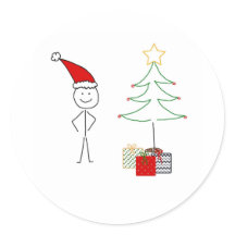 Christmas festive sticker for presents and gifts