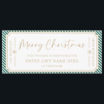 Christmas Festive Stripe Gift Voucher Card<br><div class="desc">This Christmas gift voucher design features a colourful festive stripe design. The "Merry Christmas" heading is an image that cannot be edited. All of the other text is fully editable. For more advanced customisation of this design,  simply select the "Customise It" button above.</div>