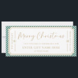 Christmas Festive Stripe Gift Voucher Card<br><div class="desc">This Christmas gift voucher design features a colourful festive stripe design. The "Merry Christmas" heading is an image that cannot be edited. All of the other text is fully editable. For more advanced customisation of this design,  simply select the "Customise It" button above.</div>