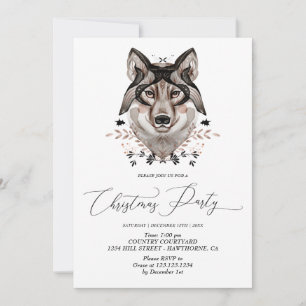 Christmas Festive  Winter animal Invitation