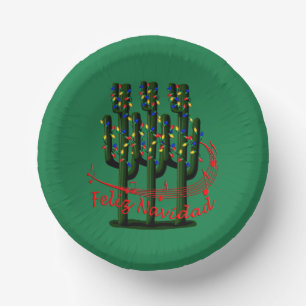 Christmas Fiesta Feliz Navidad Paper Plate