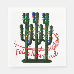 Christmas Fiesta Feliz Navidad Party Lunch Napkin