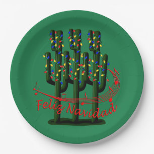 Christmas Fiesta Feliz Navidad Party Plates
