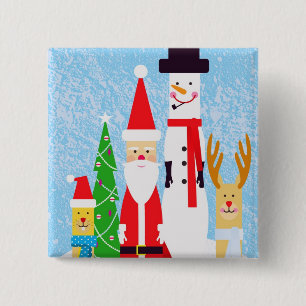 Christmas Figures 15 Cm Square Badge