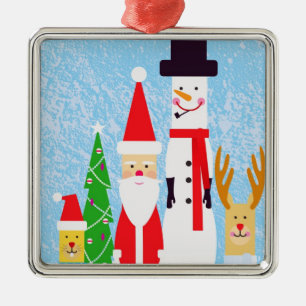 Christmas Figures Metal Tree Decoration