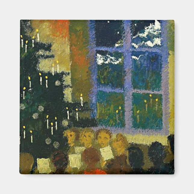 Christmas, fine art painting magnet (Front)