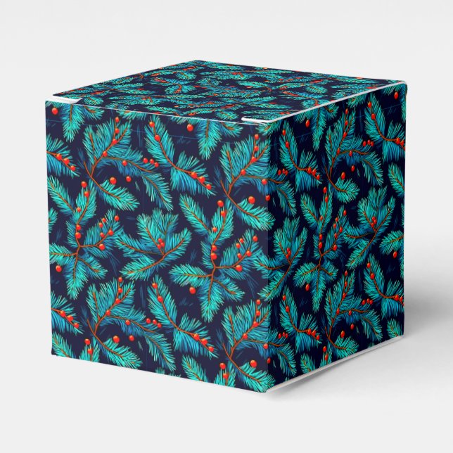Christmas Fir Branch Pattern-82397 Favour Box (Front Side)