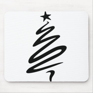 Christmas Fir Star Stylised Three Tree Mouse Mat