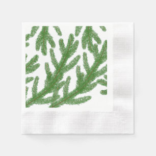 Christmas fir tree branches  napkin