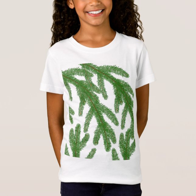 Christmas Fir Tree Branches  T-Shirt (Front)