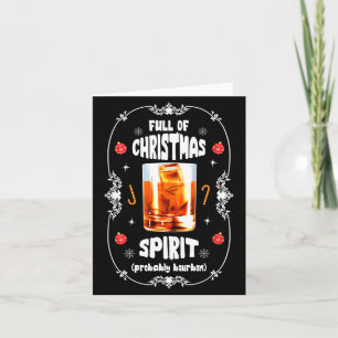 Christmas Fir Tree With Bourbon Ugly Xmas Bourbon Card