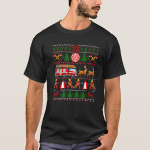 Christmas Firefighter Lovers Fire Truck Fireman Ug T-Shirt