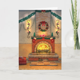 Christmas Fireplace Card